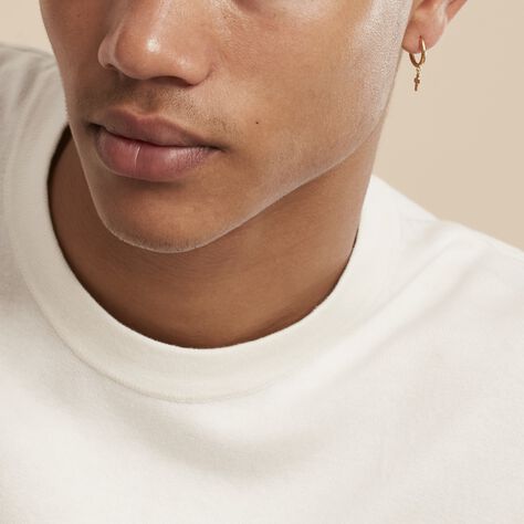 Créole Unitaire Dorian Plaqué Or Doré - Boucles d'oreilles créoles Homme | Histoire d’Or