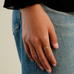 Bague Harmonie Plaque Or Jaune Oxyde De Zirconium - Bagues solitaires Femme | Histoire d&rsquo;Or