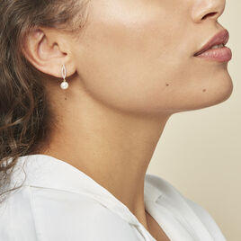 Boucles D'oreilles Pendantes Tesnimae Or Jaune Oxyde Perle De Culture - Boucles d'oreilles pendantes Femme | Histoire d’Or