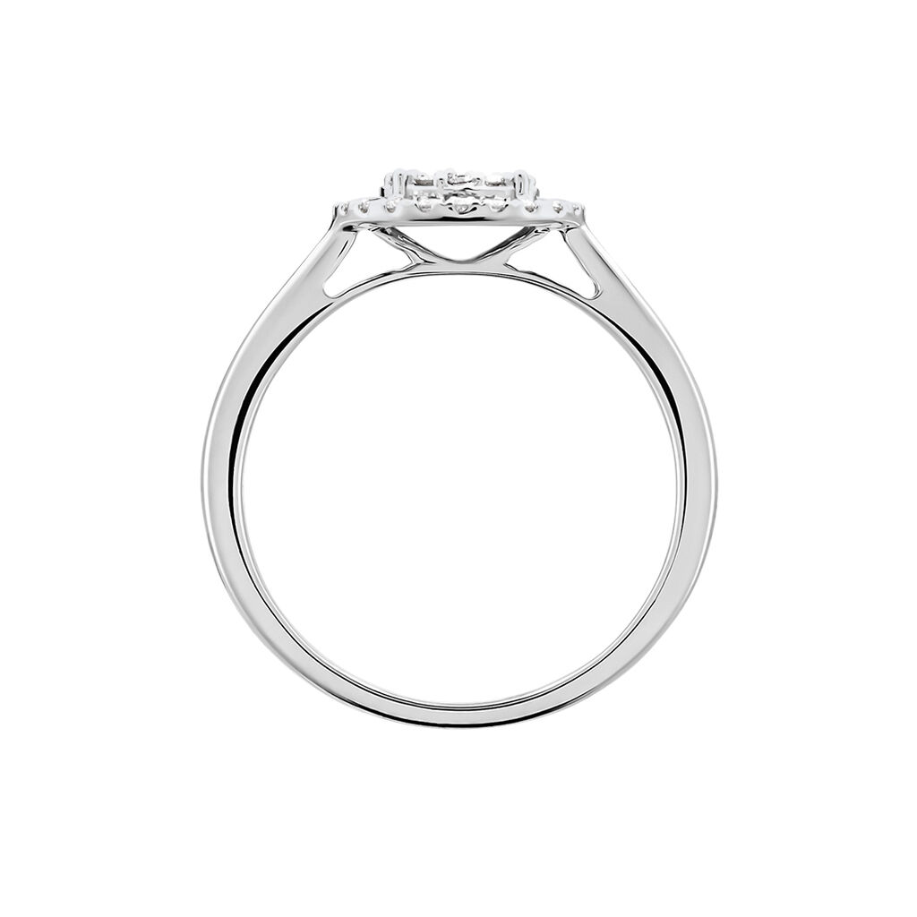 Bague Or Blanc Nawra Diamants Synthétiques - Bagues avec pierre Femme | Histoire d’Or
