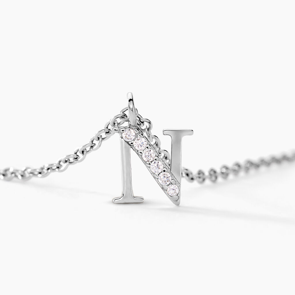 Collier Neruda Argent Blanc Oxyde De Zirconium - Colliers fantaisie Femme | Histoire d&rsquo;Or
