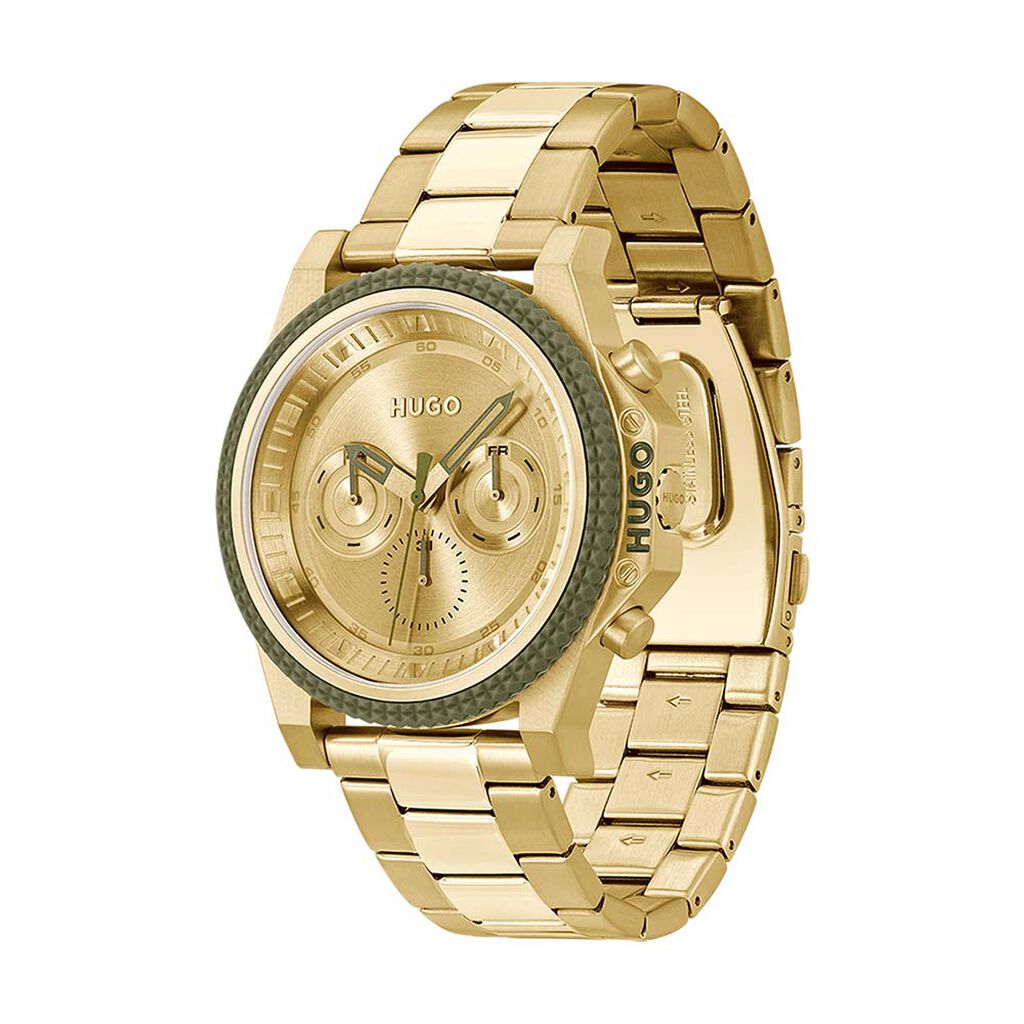 Montre Hugo Brave Doré - Montres Homme | Histoire d’Or