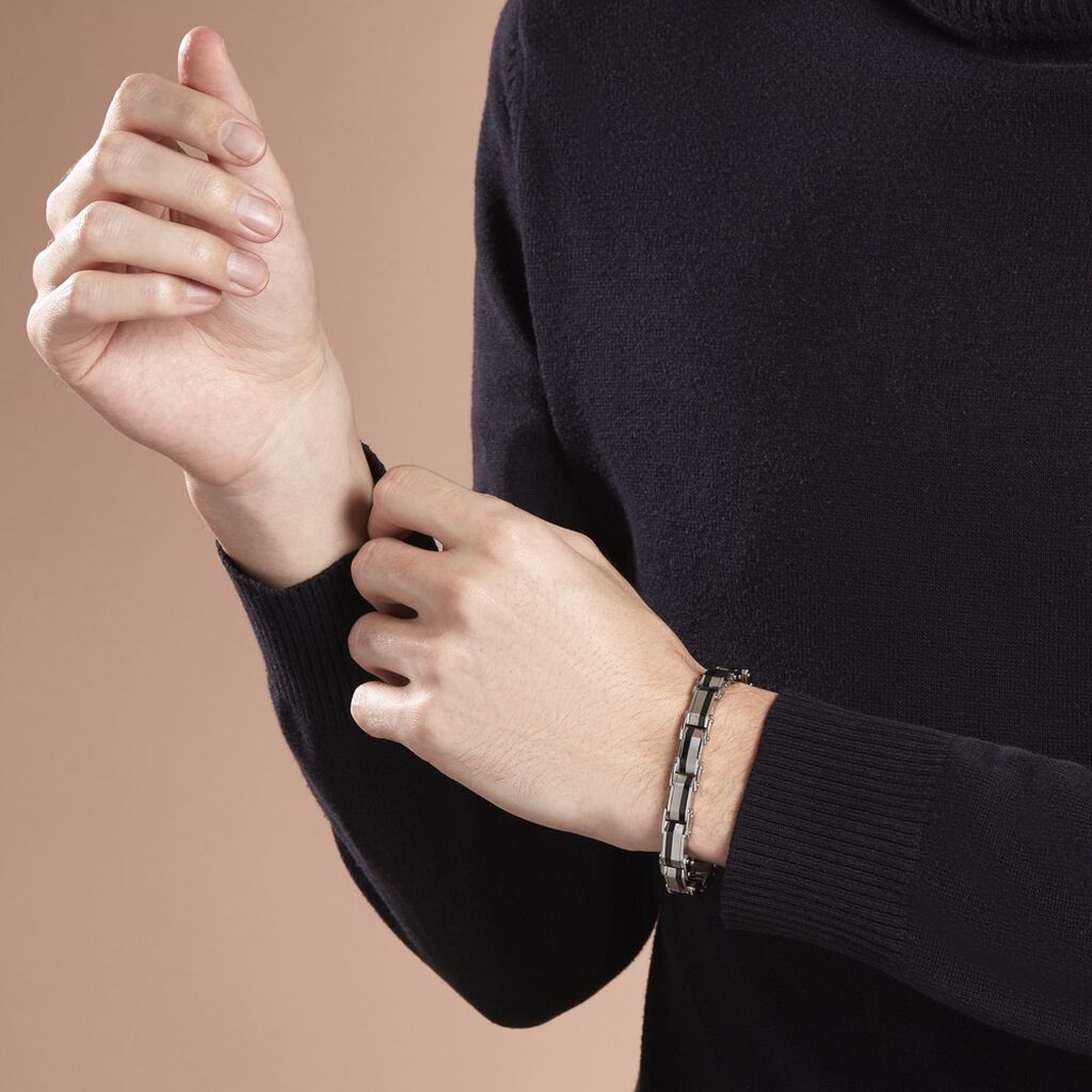 Bracelet Jordi Acier Bicolore - Bracelets Homme | Histoire d’Or
