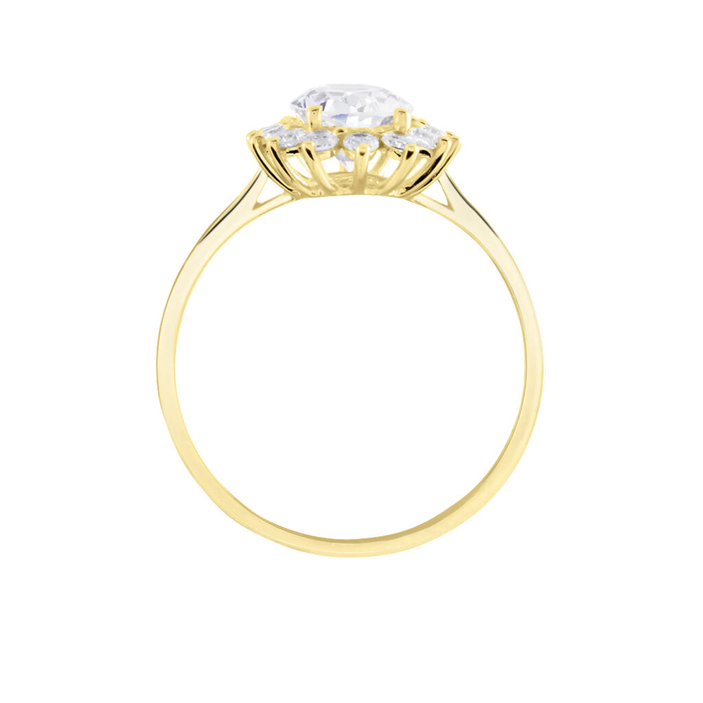 Bague Or Jaune Emilius  Oxyde De Zirconium - Bagues solitaires Femme | Histoire d&rsquo;Or