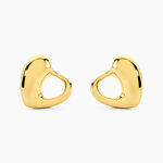 Boucles D'Oreilles Puces Doria Acier Jaune - Boucles d'oreilles fantaisie Femme | Histoire d&rsquo;Or