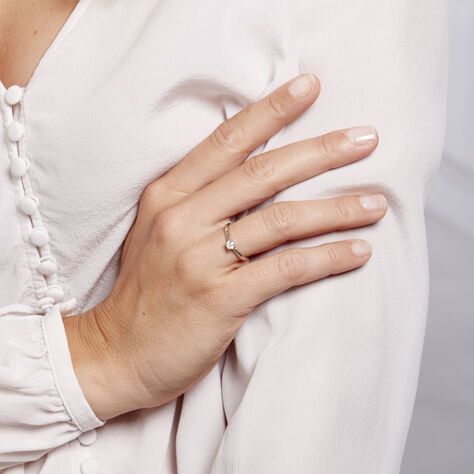 Bague Solitaire Victoria Platine Blanc Diamant - Bagues solitaires Femme | Histoire d’Or