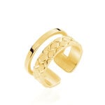 Bague Ajustable Abram Acier Dor&eacute; - Bagues fantaisie Femme | Histoire d&rsquo;Or