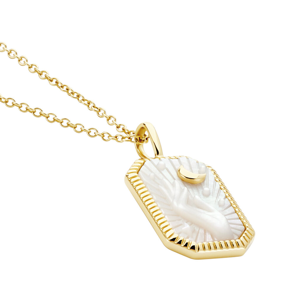 Collier Goddess Argent Doré Nacre - Colliers fantaisie Femme | Histoire d’Or