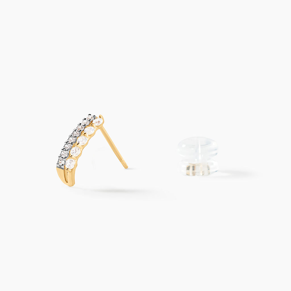 Créoles The Crown Or Jaune Oxyde De Zirconium - Boucles d'oreilles créoles Femme | Histoire d’Or