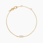 Bracelet Shiny Bold Plaqu&eacute; Or Jaune Oxyde De Zirconium - Bracelets Pierre Femme | Histoire d&rsquo;Or