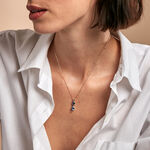 Collier Huffie Plaqu&eacute; Or Jaune Pierre D'imitation - Colliers Femme | Histoire d&rsquo;Or