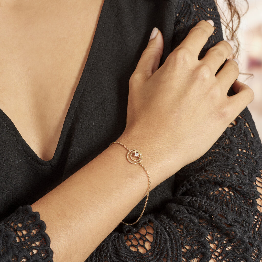 Bracelet Plaqué Or Jaune Danys Oxyde De Zirconium - Bracelets Femme | Histoire d’Or