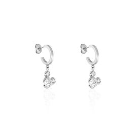 Créoles Disney Acier Blanc Strass - Boucles d'oreilles créoles Femme | Histoire d’Or