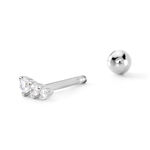 Piercing D'oreille Unitaire Delphie Argent Blanc Oxyde De Zirconium - Piercings d'oreilles Femme | Histoire d&rsquo;Or
