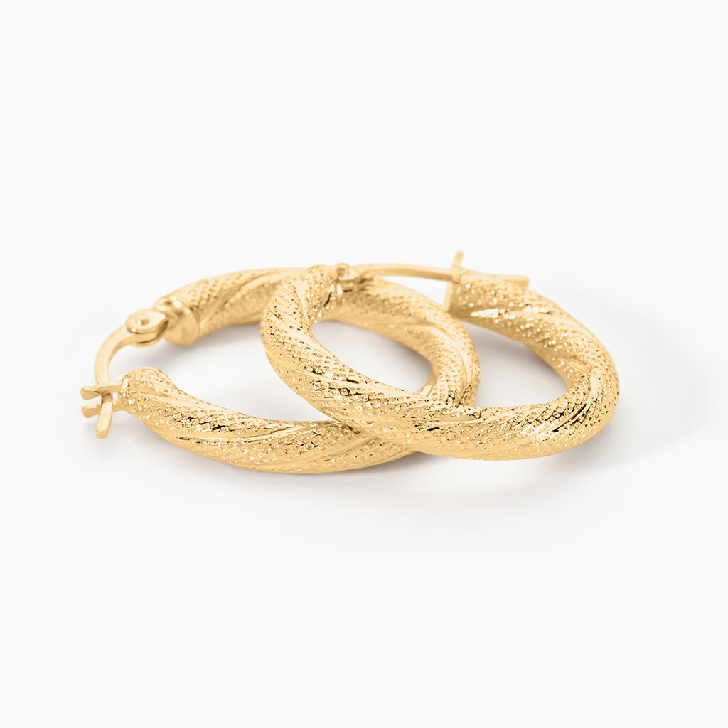 Créoles Clematis Or Jaune - Boucles d'oreilles créoles Femme | Histoire d’Or