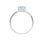 Bague Mahina Or Blanc Topaze - Bagues solitaires Femme | Histoire d&rsquo;Or