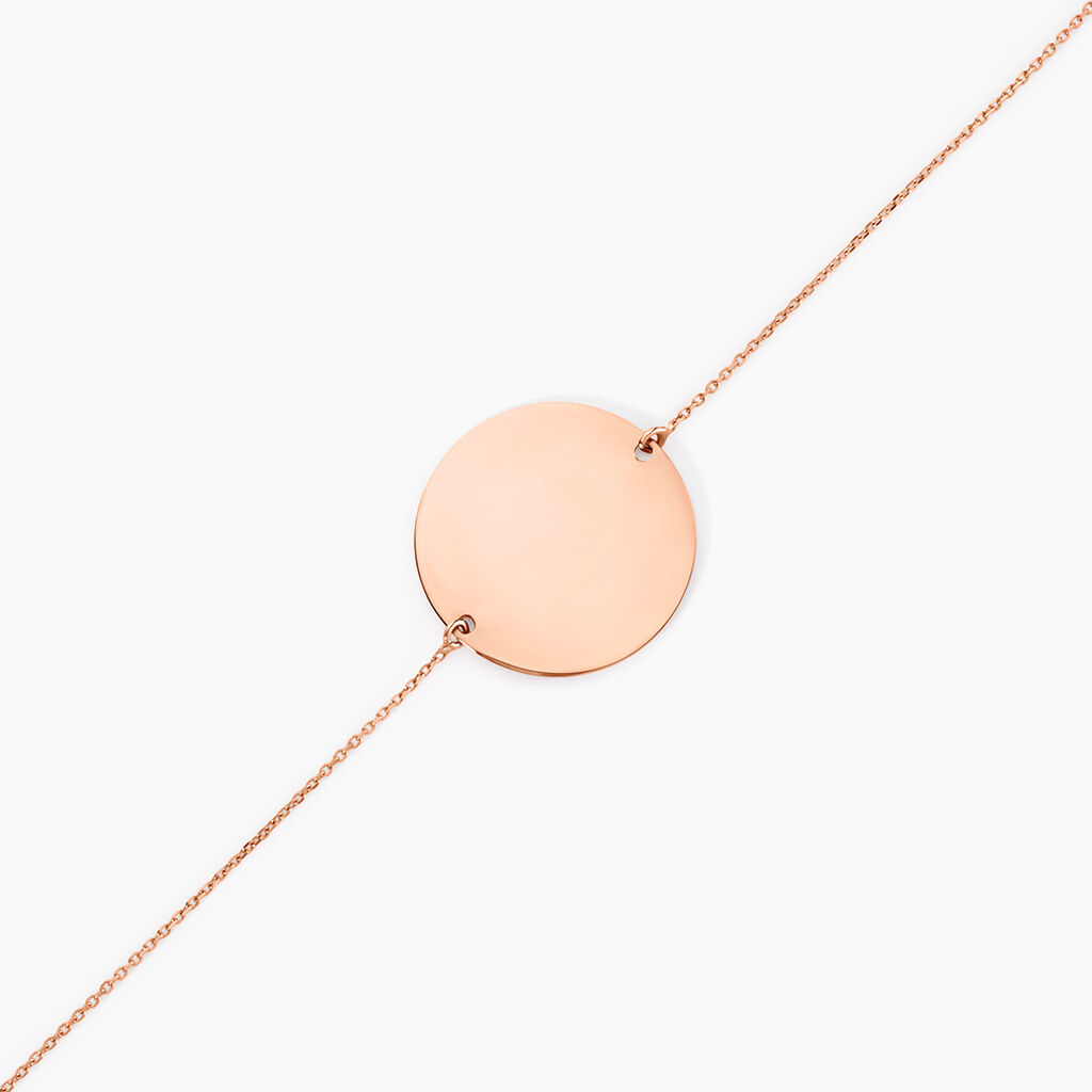 Bracelet Pastille Gravable Or Rose - Bracelets Naissance Femme | Histoire d’Or