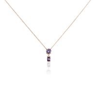 Collier Argent Rose Brenna Oxydes De Zirconium