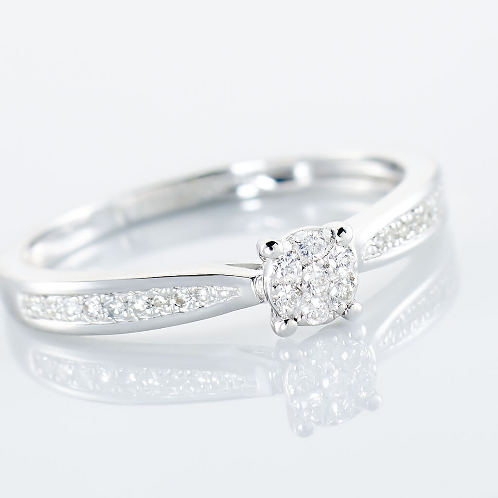 Bague Celia Or Blanc Diamant - Bagues solitaires Femme | Histoire d&rsquo;Or
