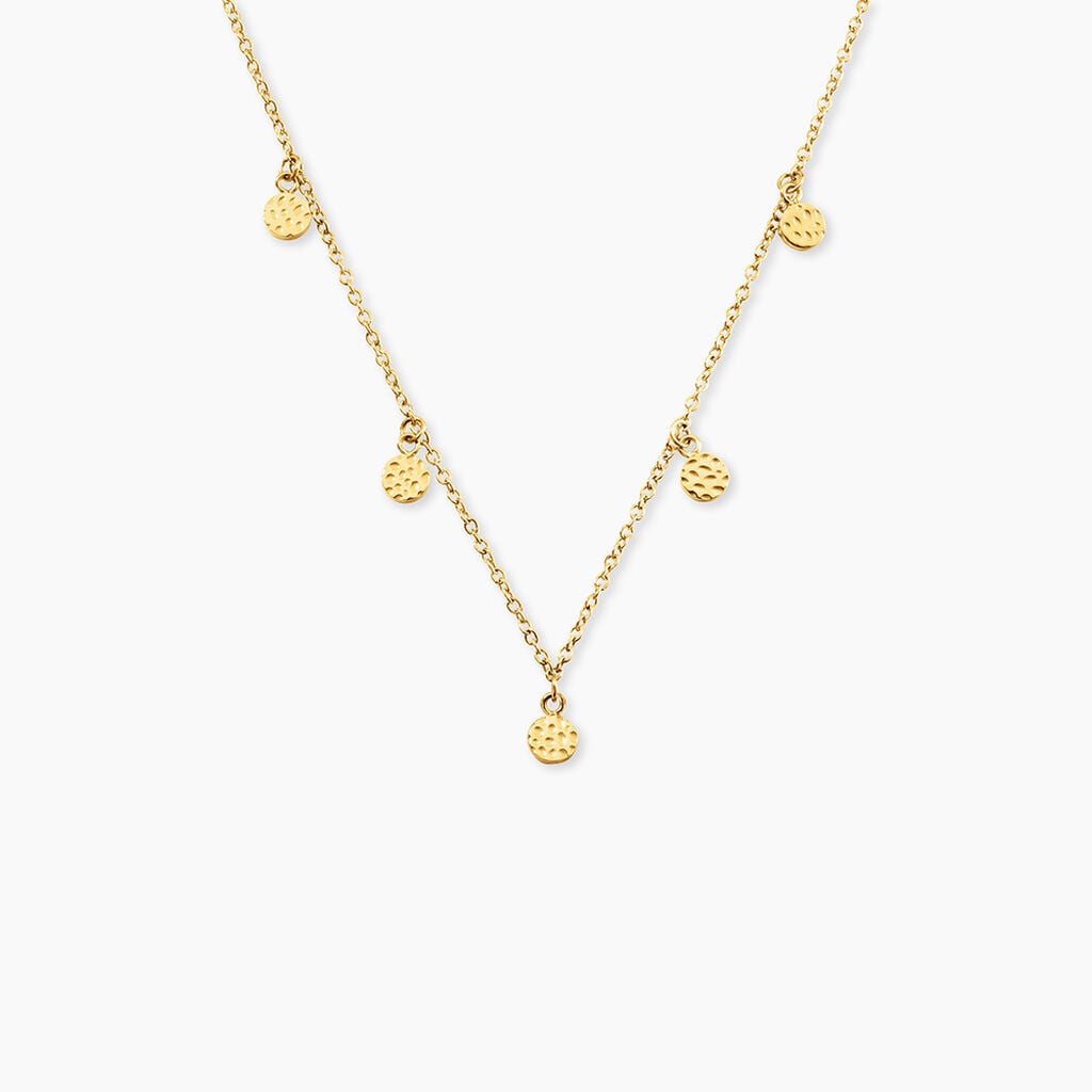 Collier Materra Acier Jaune - Bijoux sans pierre Femme | Histoire d&rsquo;Or