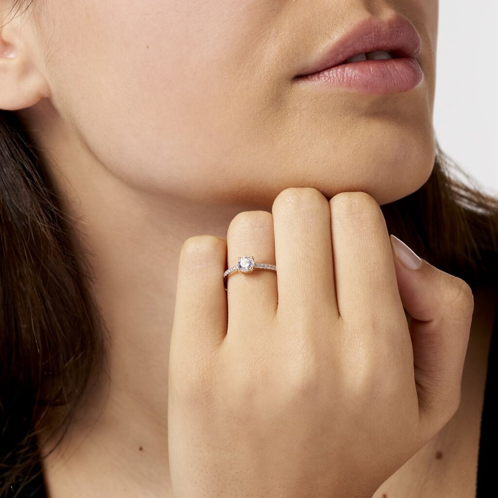 Bague Manon Or Jaune Oxyde De Zirconium - Bagues solitaires Femme | Histoire d’Or