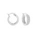 Créoles Argent Blanc Menelas Oxydes De Zirconium - Boucles d'oreilles créoles Femme | Histoire d’Or