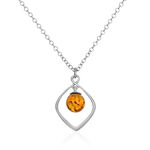 Collier Iva Argent Blanc Ambre - Colliers fantaisie Femme | Histoire d&rsquo;Or