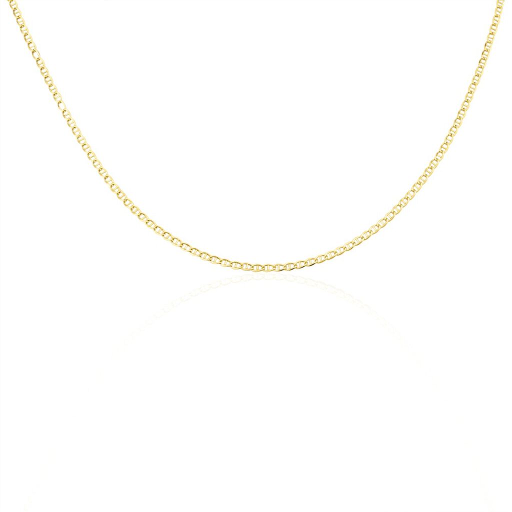 Collier Capucin Or Jaune Maille Marine Plate - Chaines Femme | Histoire d’Or