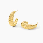 Cr&eacute;oles Marjo Acier Jaune - Boucles d'oreilles cr&eacute;oles Femme | Histoire d&rsquo;Or