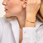 Bracelet Jonc Sunset Riviera Argent Dor&eacute; A L'Or 750/1000 Oxyde De Zirconium - Bracelets joncs Femme | Histoire d&rsquo;Or