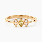 Bague Nyxanne Plaqu&eacute; Or Jaune Oxyde De Zirconium - Bagues solitaires Femme | Histoire d&rsquo;Or