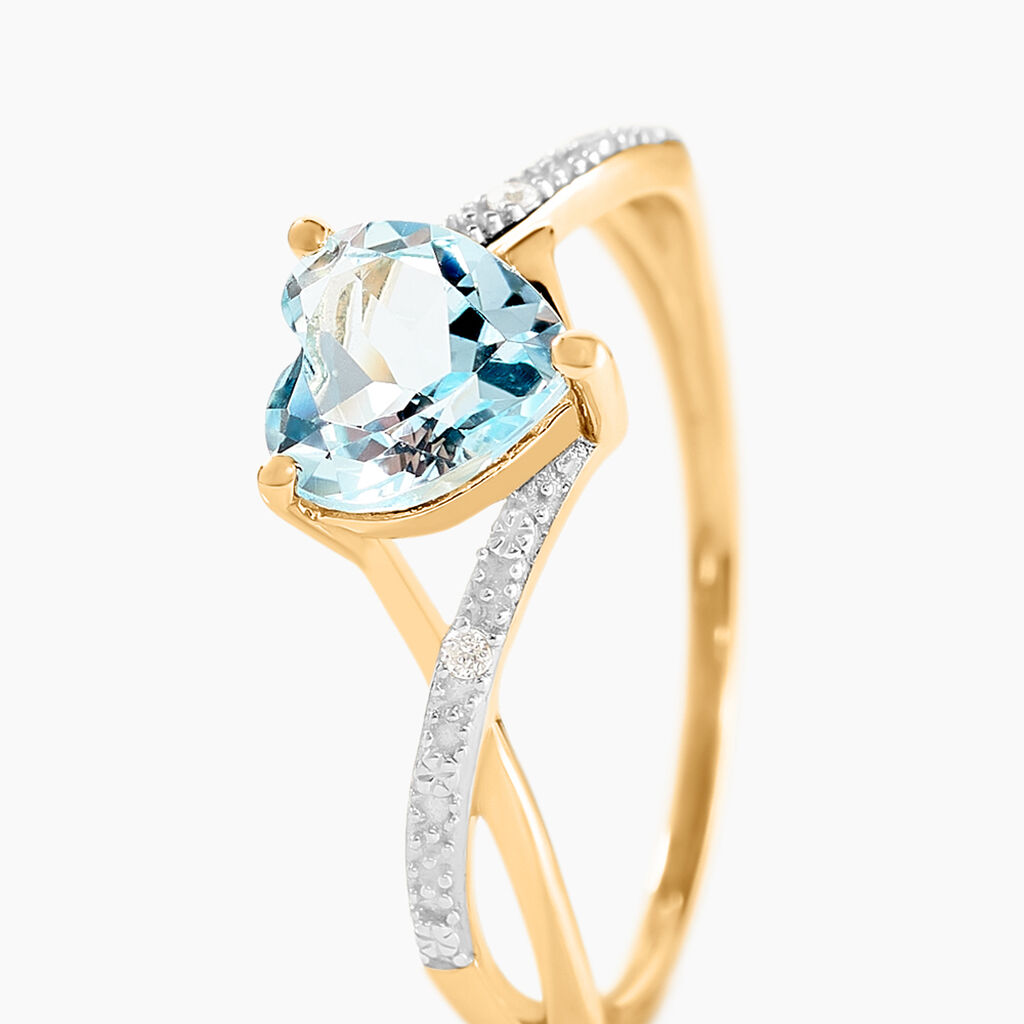 Bague Clothilde Or Jaune Topaze Oxyde De Zirconium - Bagues solitaires Femme | Histoire d’Or