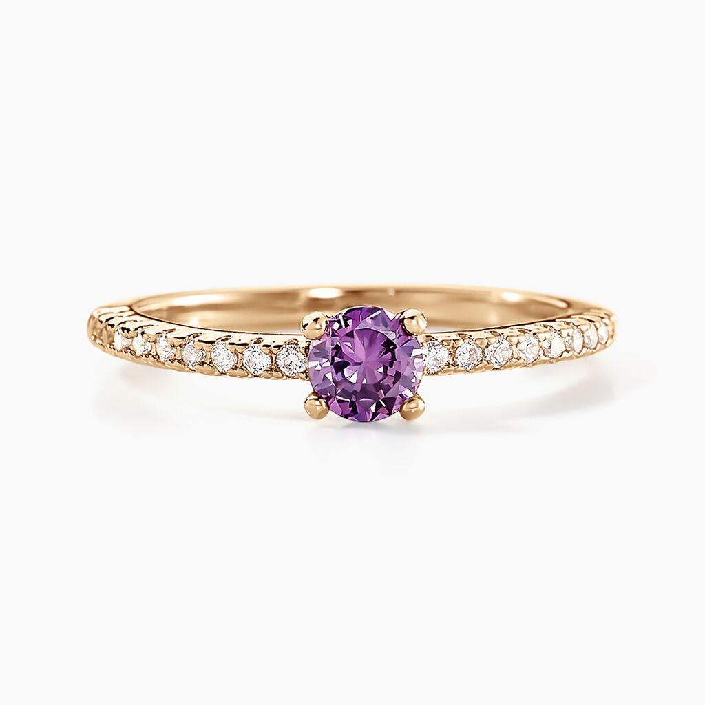 Bague Mireilla Plaqué Or Doré Oxyde De Zirconium - Bagues solitaires Femme | Histoire d’Or