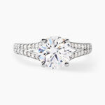 Bague Solitaire Carolina Or Blanc Oxyde De Zirconium - Bagues solitaires Femme | Histoire d&rsquo;Or