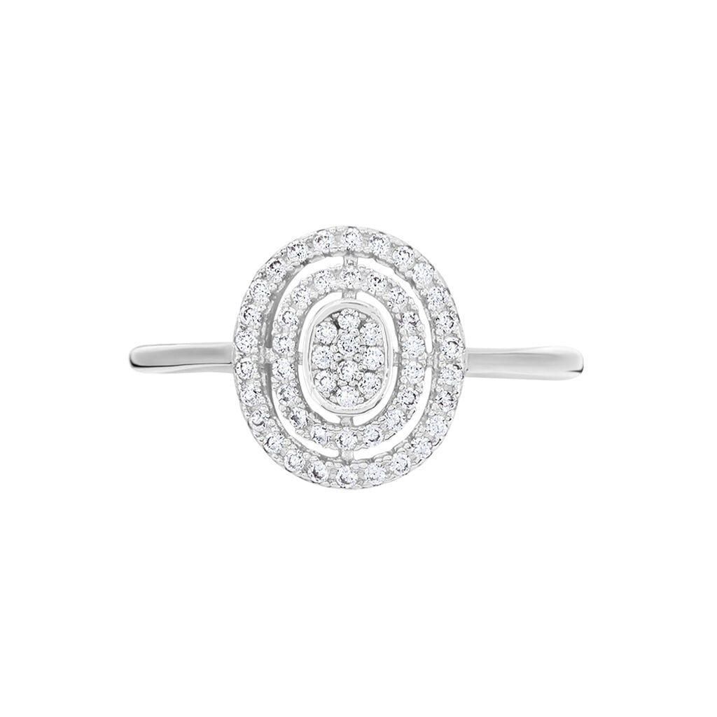 Bague Fidjy Argent Blanc Oxyde De Zirconium - Bagues avec pierre Femme | Histoire d&rsquo;Or