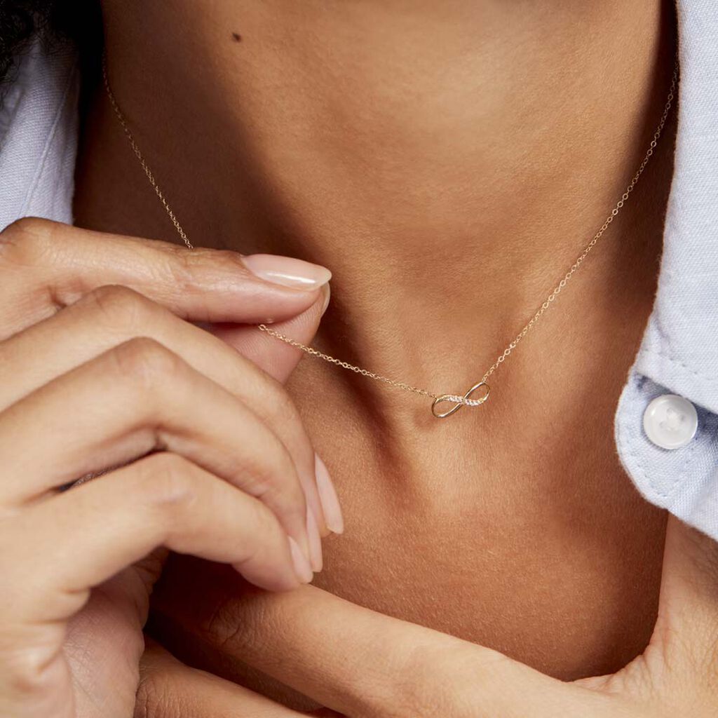 Collier Or Jaune Rosius Oxydes De Zirconium - Colliers Femme | Histoire d’Or
