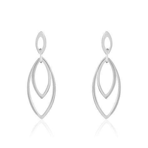 Boucles D'oreilles Pendantes Toupie Argent Blanc - Boucles d'oreilles fantaisie Femme | Histoire d&rsquo;Or
