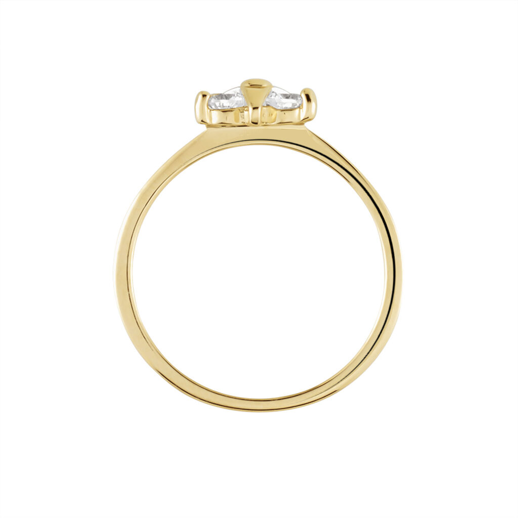 Bague Plaqu&eacute; Or Jacinth Oxyde De Zirconium - Bagues avec pierre Femme | Histoire d&rsquo;Or