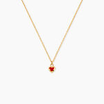 Collier Coralie Coeur Argent Dor&eacute; A L'Or 750/1000 - Colliers fantaisie Enfant | Histoire d&rsquo;Or