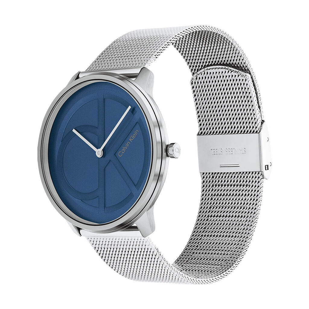 Montre Calvin Klein Iconic Mesh Bleu - Id&eacute;es cadeaux Femme | Histoire d&rsquo;Or