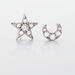Boucles D'oreilles Puces Eden Or Blanc Oxyde De Zirconium - Boucles d'Oreilles Etoile Femme | Histoire d’Or