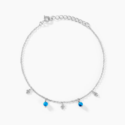 Bracelet Adiva Argent Blanc Turquoise - Bracelets Femme | Histoire d&rsquo;Or