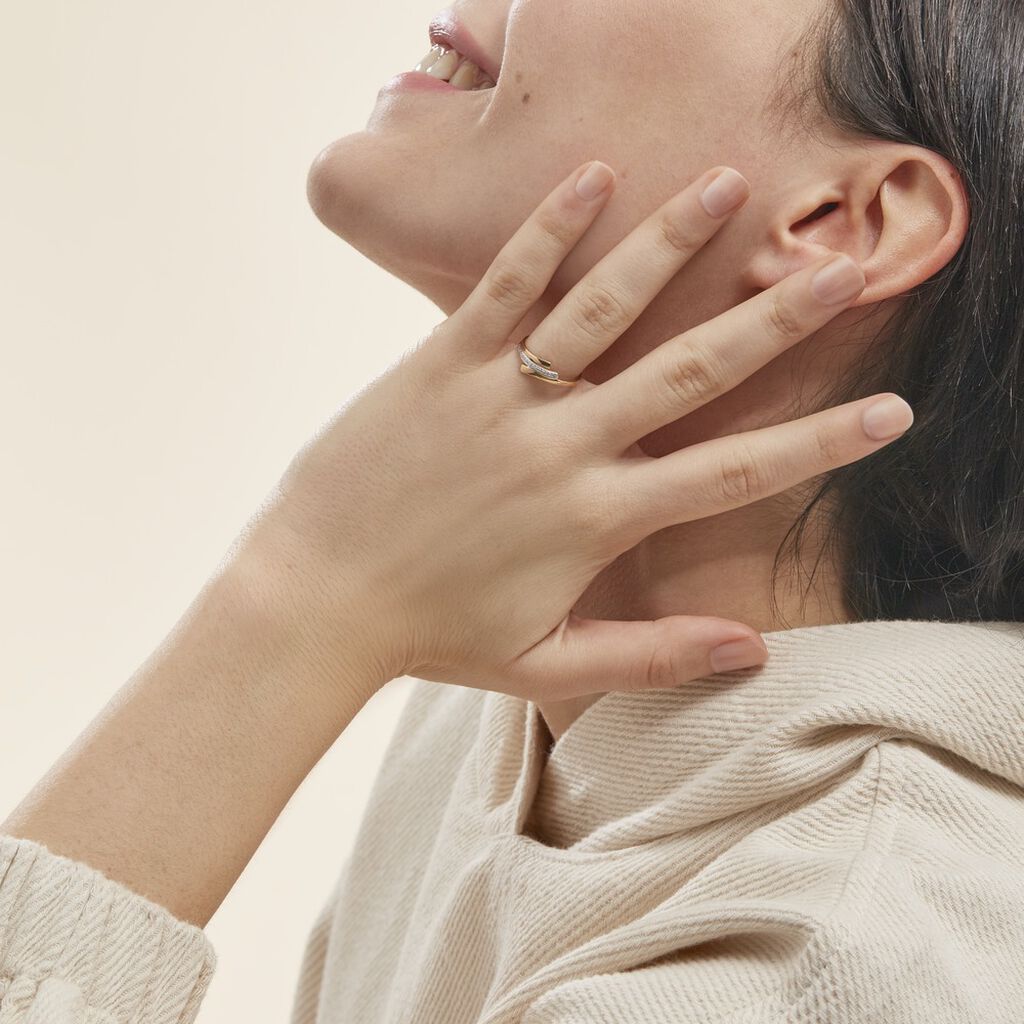 Bague Melia Or Jaune Diamant - Bagues avec pierre Femme | Histoire d’Or