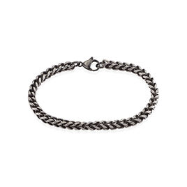 Bracelet Jasone Maille Franco Acier Gris - Bracelets fantaisie Homme | Histoire d’Or
