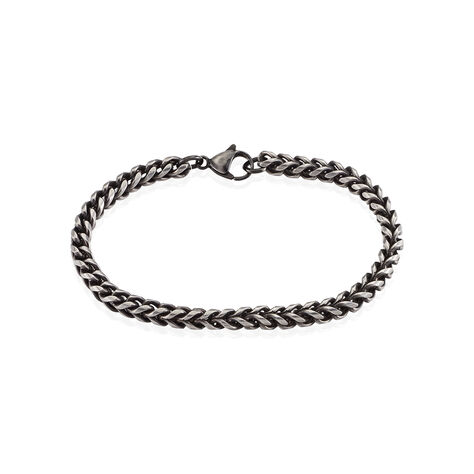 Bracelet Jasone Maille Franco Acier Gris - Bracelets fantaisie Homme | Histoire d’Or