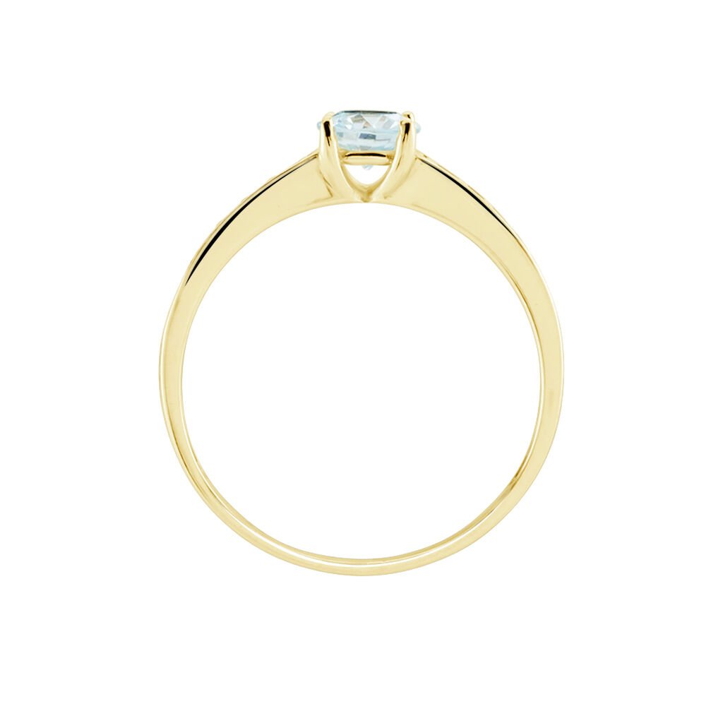 Bague Carrol Or Jaune Topaze Oxyde De Zirconium - Bagues solitaires Femme | Histoire d&rsquo;Or