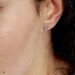 Boucles D'oreilles Puces Salona Or Blanc Topaze - Clous d'oreilles Femme | Histoire d’Or