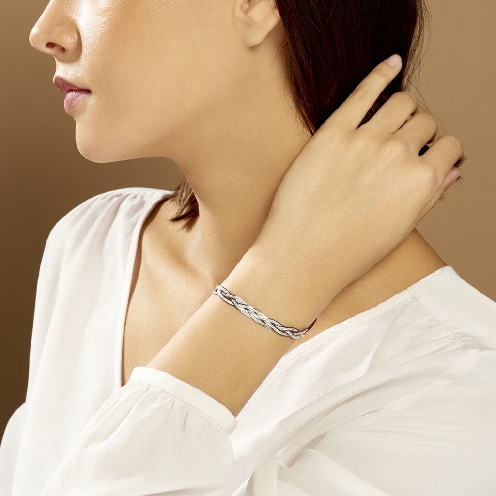 Bracelet Elae Argent Bicolore - Bracelets chaîne Femme | Histoire d’Or