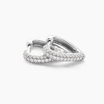 Cr&eacute;oles Declaration Argent Blanc Oxyde De Zirconium - Boucles d'oreilles cr&eacute;oles Femme | Histoire d&rsquo;Or