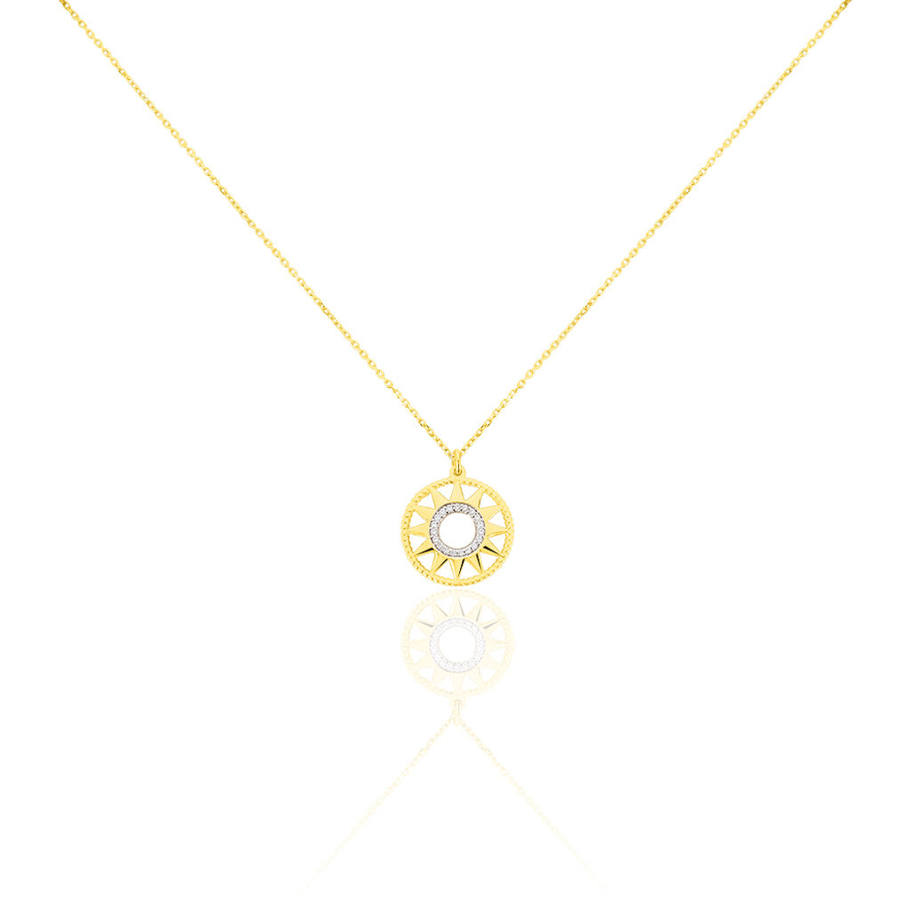 Collier Thallya Or Jaune Oxyde De Zirconium
